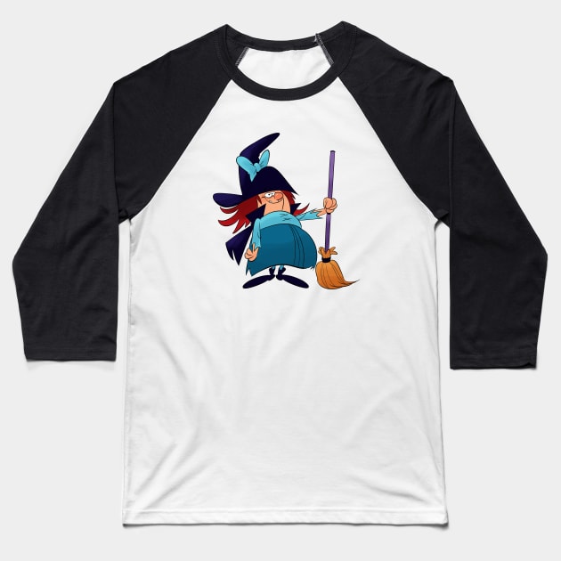 Winsome Witch Baseball T-Shirt by FanartFromDenisGoulet